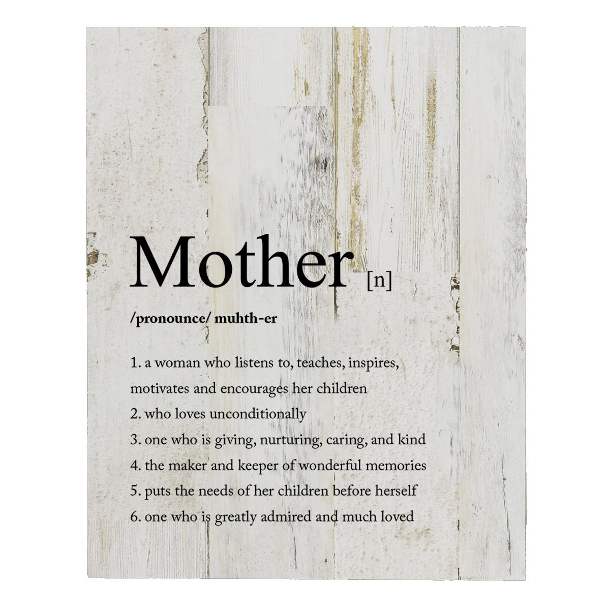 Decorative 8 x 10 Mother's Day Plaque - Definition Of - White - LifeSong Milestones