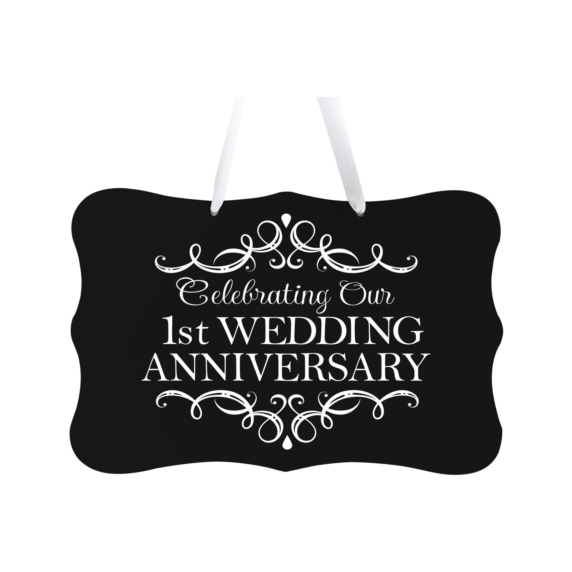 Digitally Printed Celebrating Our Anniversary Rope Signs - 1 Year - LifeSong Milestones