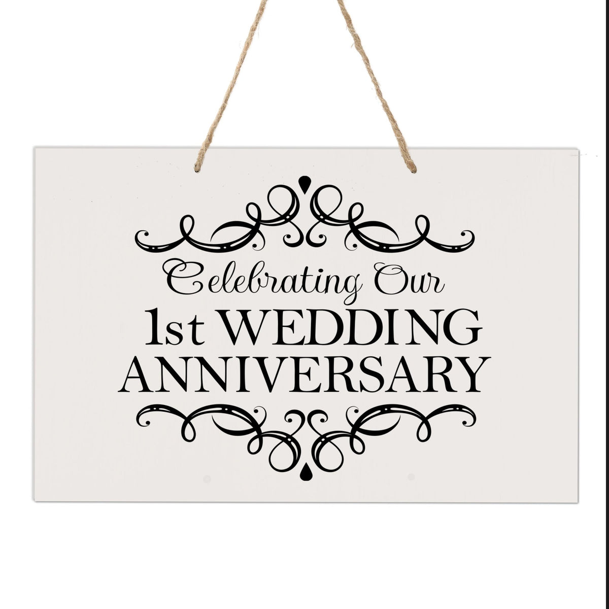 LifeSong Milestones Anniversary Rope Sign Home Decor for Couples
