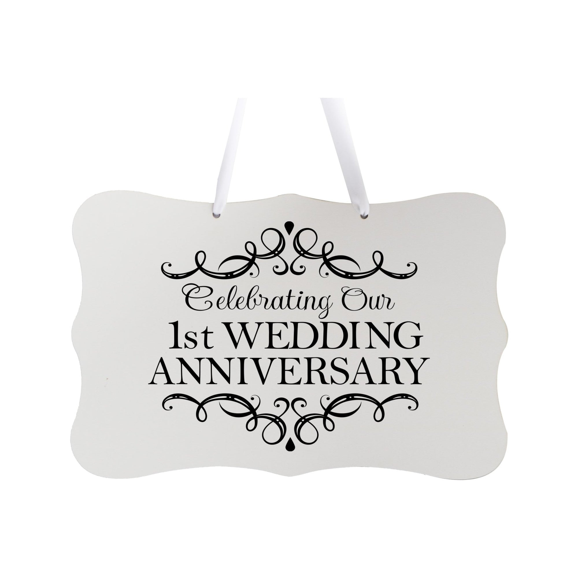 Digitally Printed Celebrating Our Anniversary Rope Signs - 1 Year - LifeSong Milestones