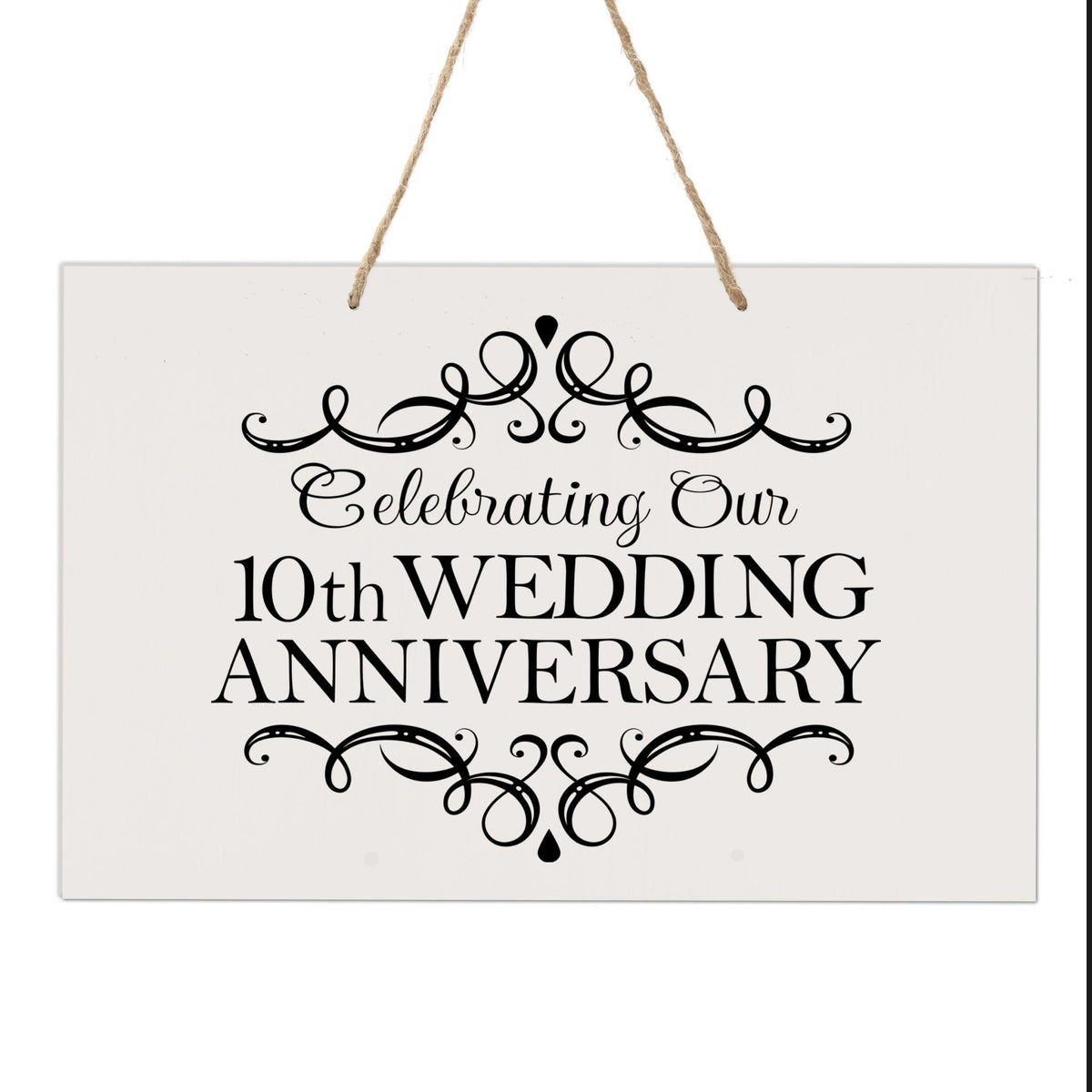 LifeSong Milestones Anniversary Rope Sign Home Decor for Couples