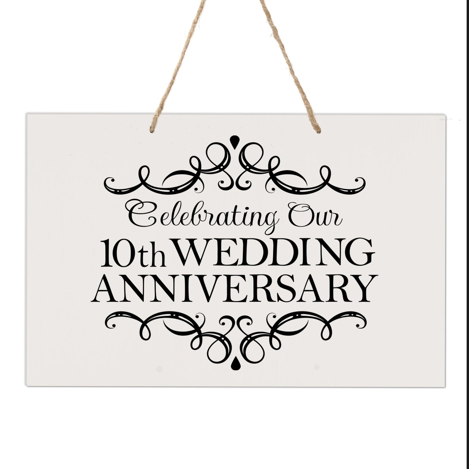 LifeSong Milestones Anniversary Rope Sign Home Decor for Couples