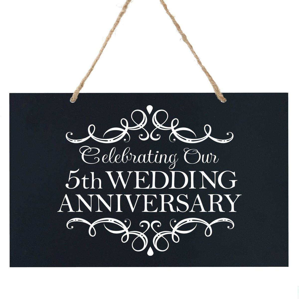 LifeSong Milestones Anniversary Rope Sign Home Decor for Couples