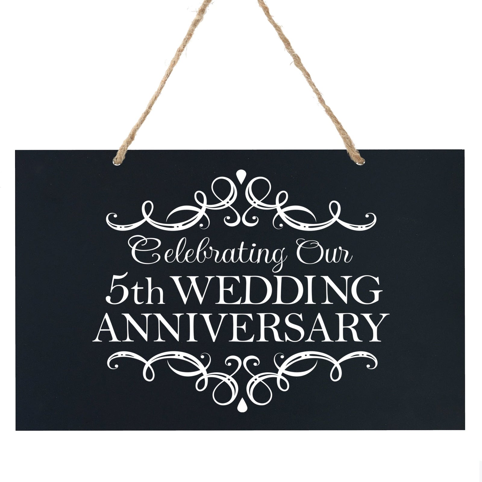 LifeSong Milestones Anniversary Rope Sign Home Decor for Couples