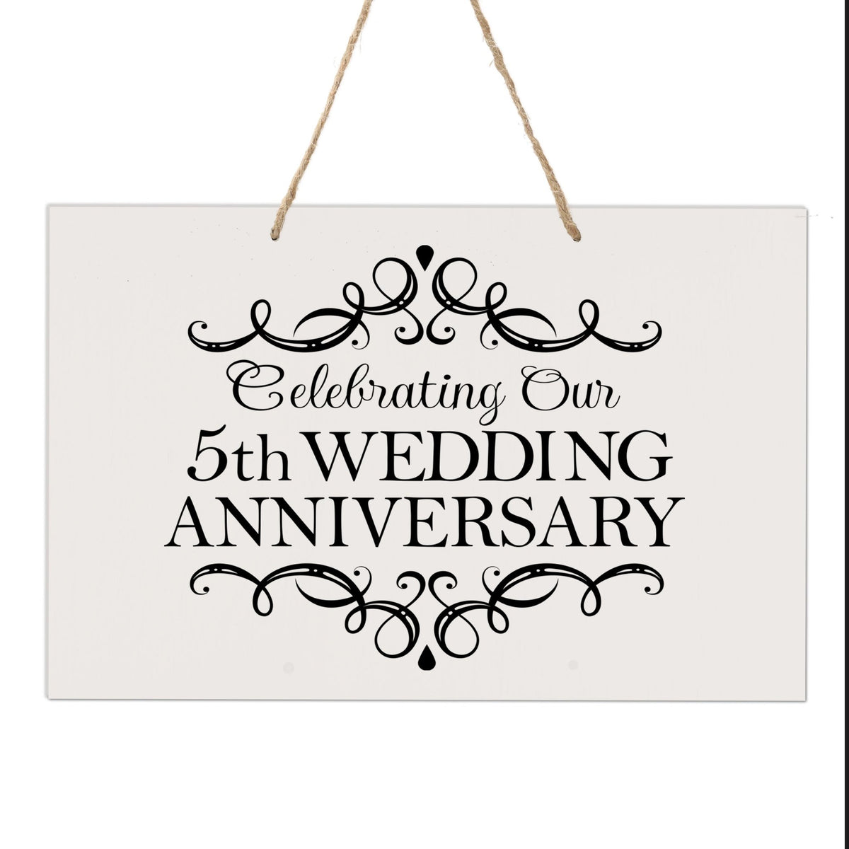 LifeSong Milestones Anniversary Rope Sign Home Decor for Couples