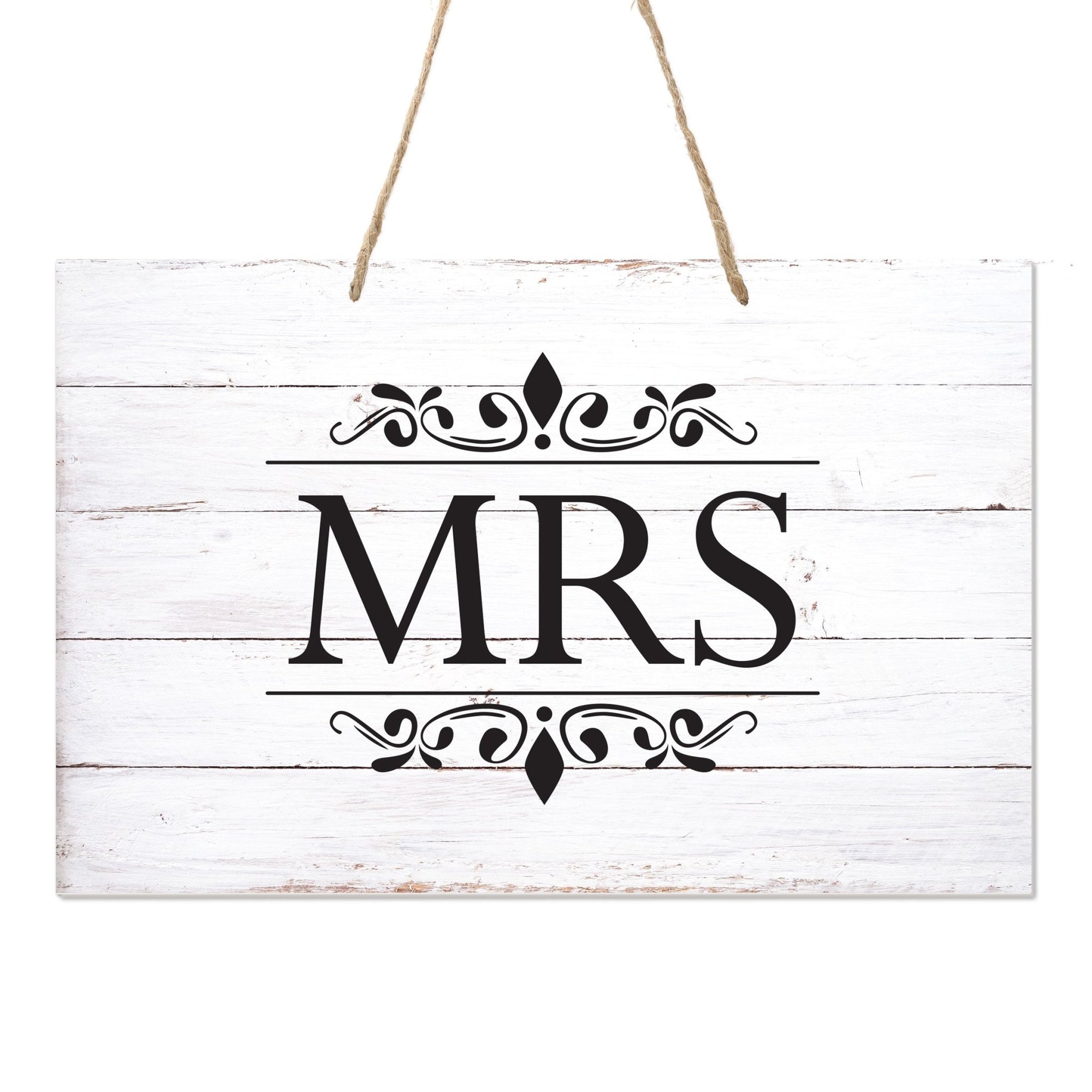 Digitally Printed Hanging Mr and Mrs Wedding Chair Sign 12” x 8” - Ornament - LifeSong Milestones