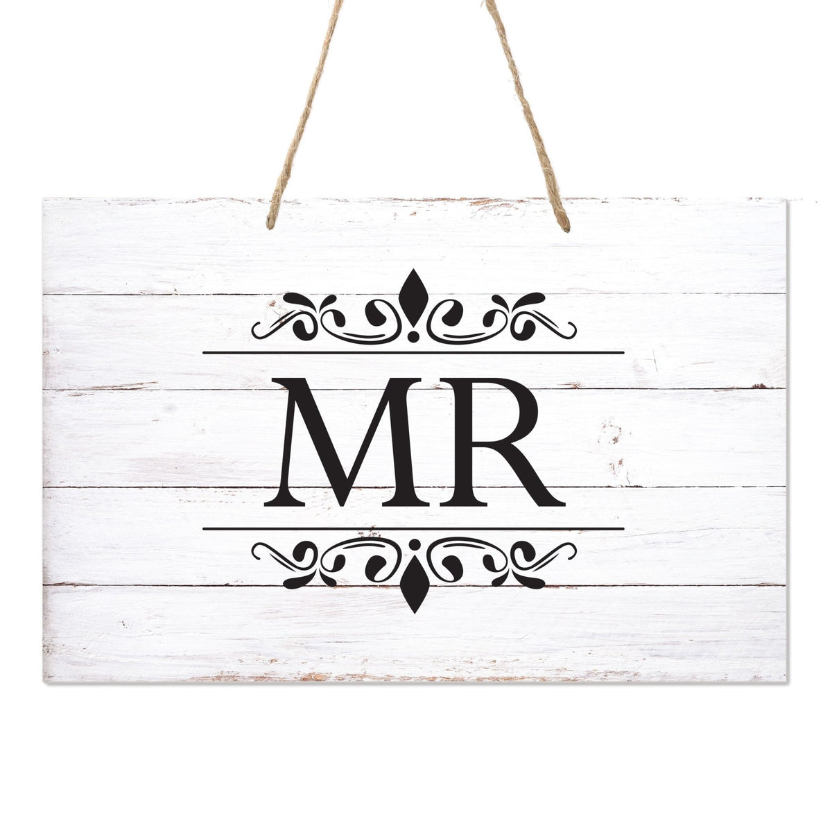 Digitally Printed Hanging Mr and Mrs Wedding Chair Sign 12” x 8” - Ornament - LifeSong Milestones