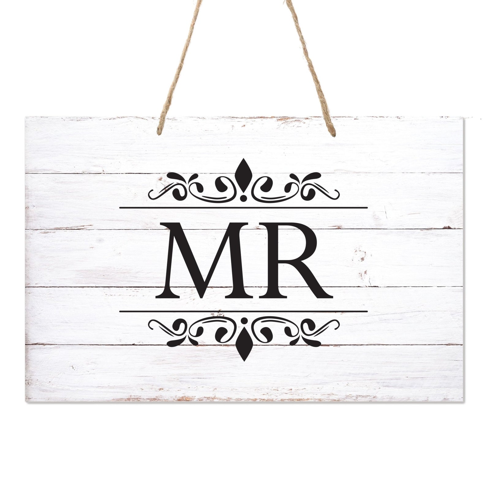 Digitally Printed Hanging Mr and Mrs Wedding Chair Sign 12” x 8” - Ornament - LifeSong Milestones