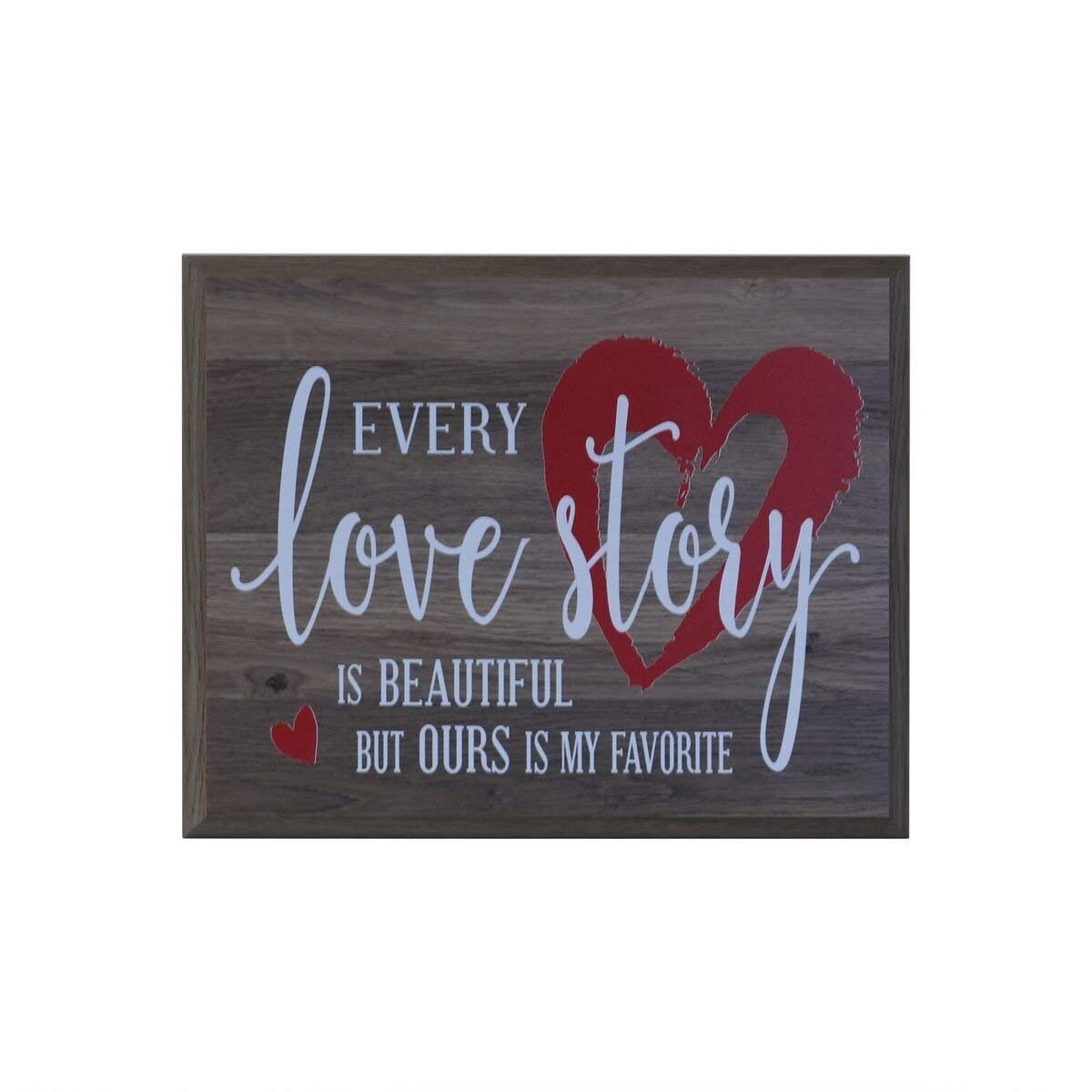 Digitally Printed Inspirational Wall Plaque - Every Love Story - LifeSong Milestones