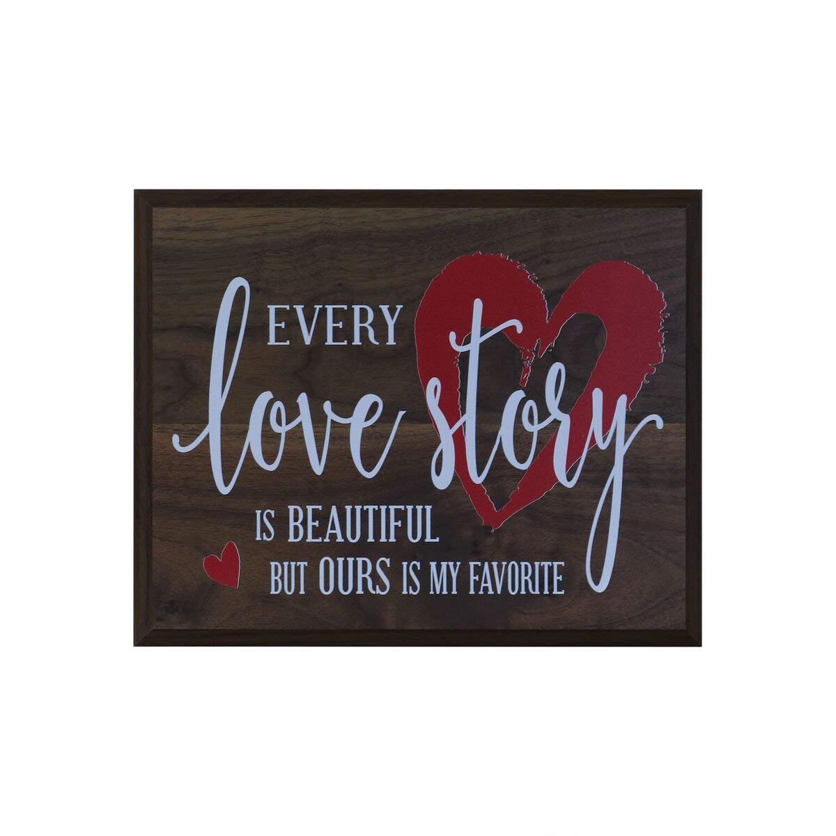 Digitally Printed Inspirational Wall Plaque - Every Love Story - LifeSong Milestones