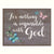 Digitally Printed Inspirational Wall Plaque - For Nothing Is Impossible - LifeSong Milestones