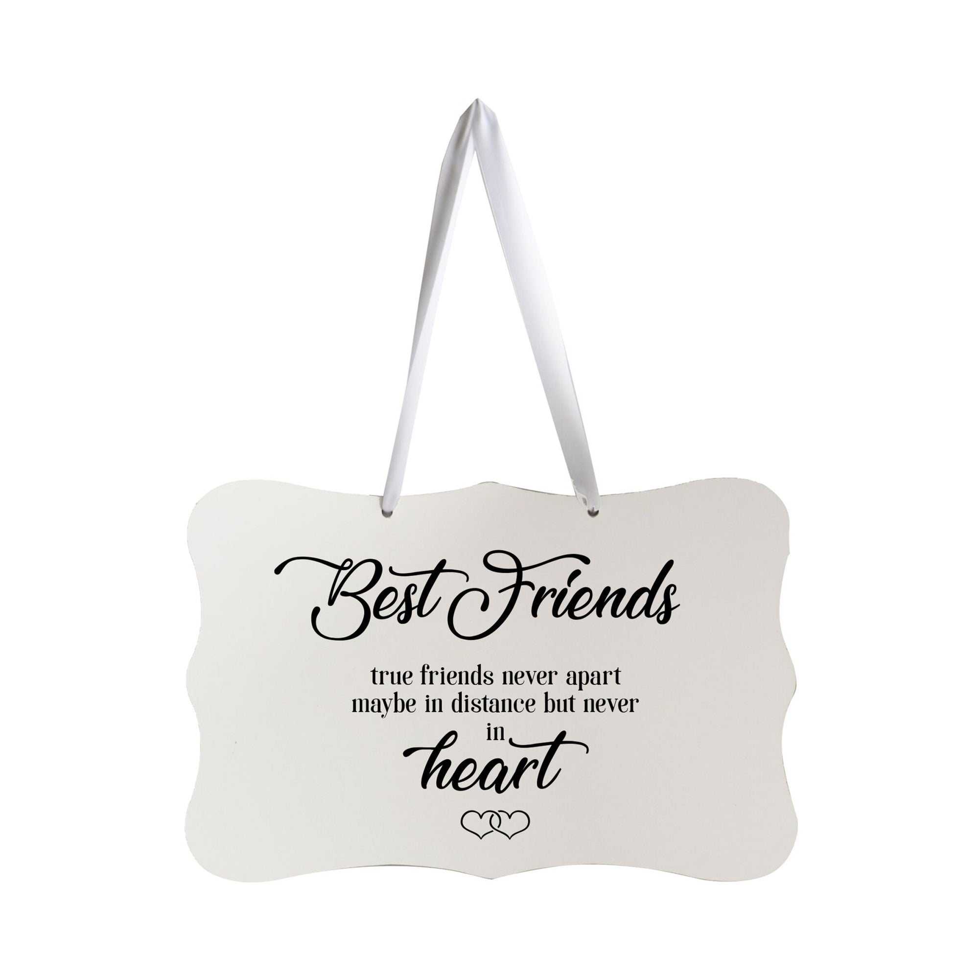 Digitally Printed Ribbon Signs Wall Decor 8” x 12” x 0.125" Includes Ribbon - Best Friends - LifeSong Milestones