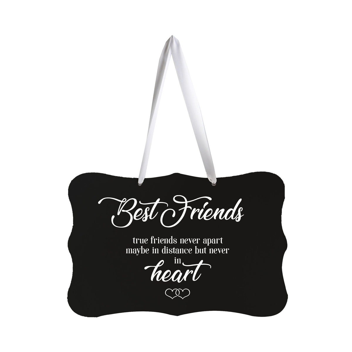Digitally Printed Ribbon Signs Wall Decor 8” x 12” x 0.125" Includes Ribbon - Best Friends - LifeSong Milestones