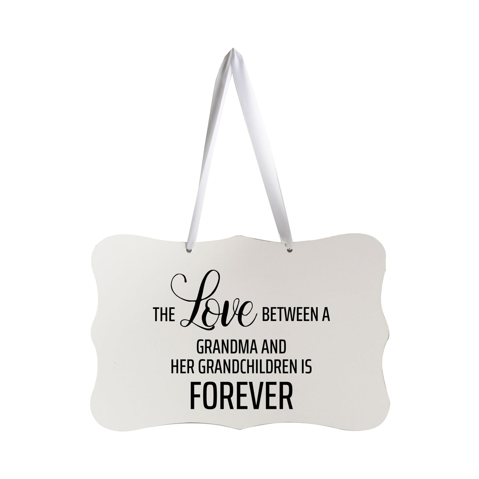 Digitally Printed Ribbon Signs Wall Decor 8” x 12” x 0.125" Includes Ribbon - Grandma and Her - LifeSong Milestones