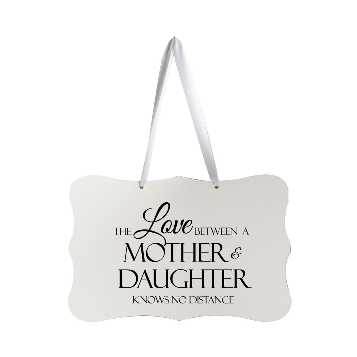 Digitally Printed Ribbon Signs Wall Decor 8” x 12” x 0.125&quot; Includes Ribbon - Mother &amp; Daughter - LifeSong Milestones