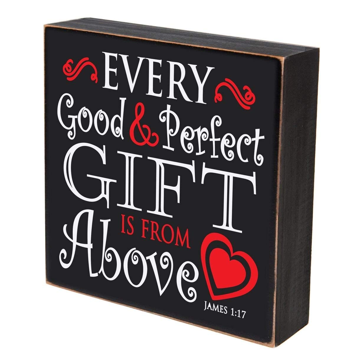 Digitally Printed Shadow Box Wall Decor - Every Good & Perfect Gift - LifeSong Milestones