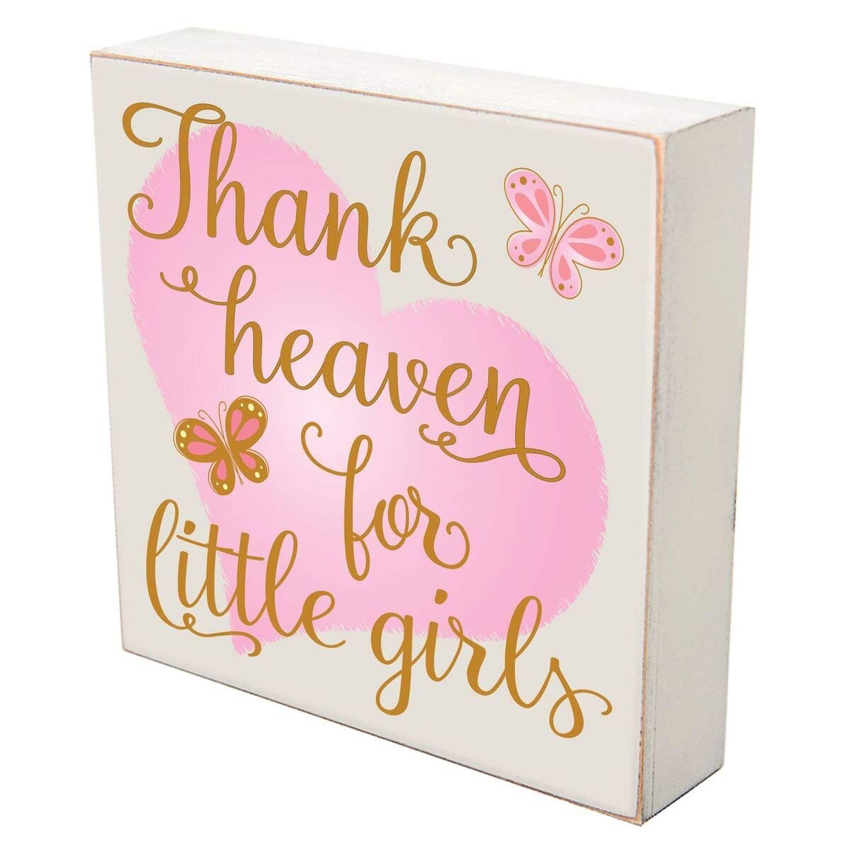 Digitally Printed Shadow Box Wall Decor - Thank Heaven For Little Girls - LifeSong Milestones