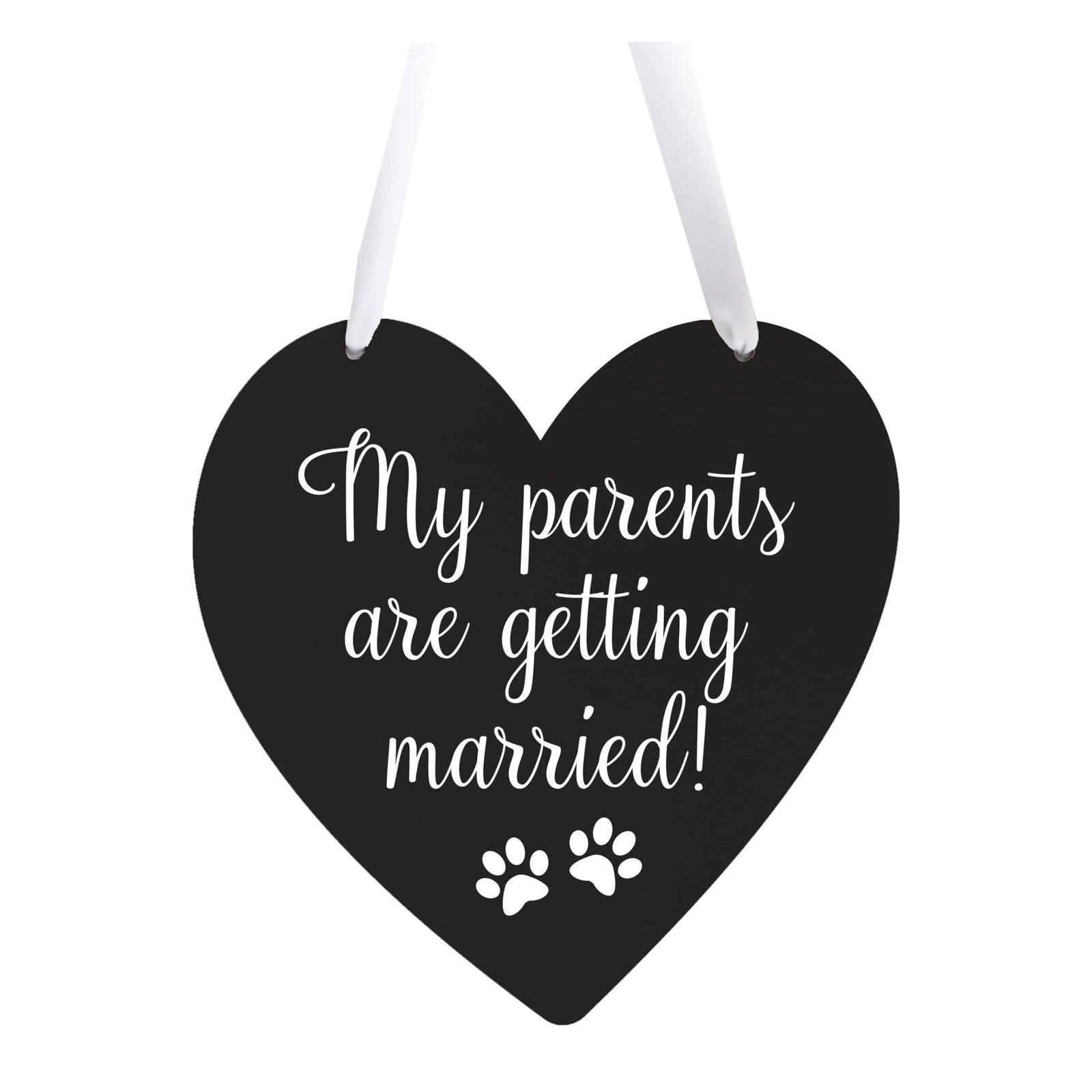 Digitally Printed Wedding Pet Heart Signs - My Parent’s Paws - LifeSong Milestones