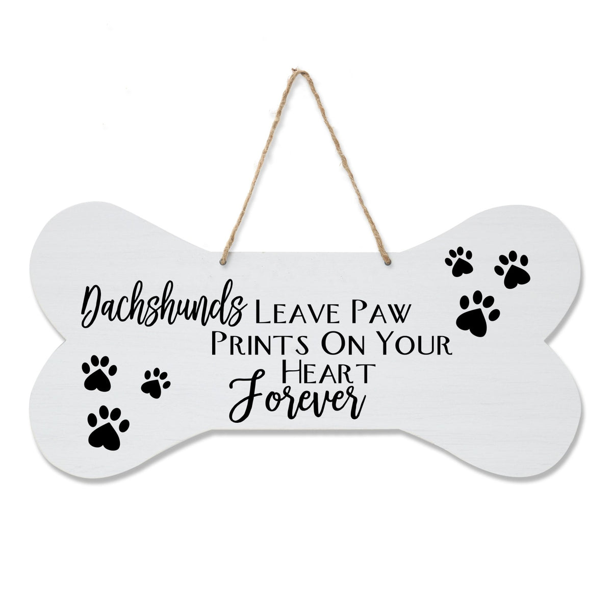 Dog Bone Rope Wall Sign - Dachshund - LifeSong Milestones