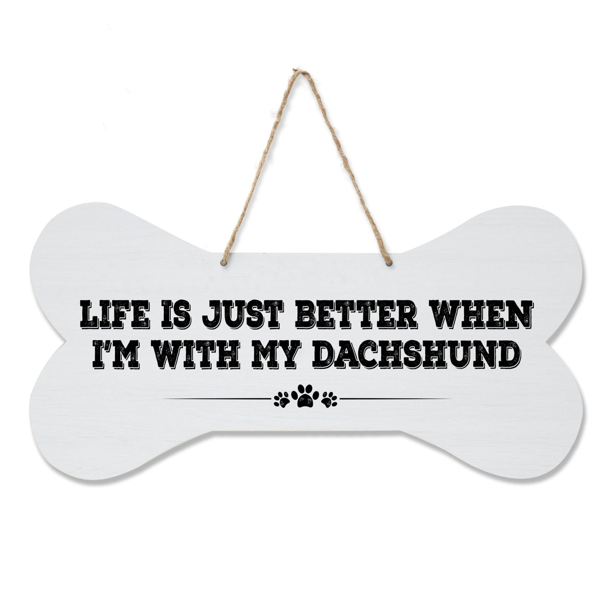 Dog Bone Rope Wall Sign - Dachshund - LifeSong Milestones