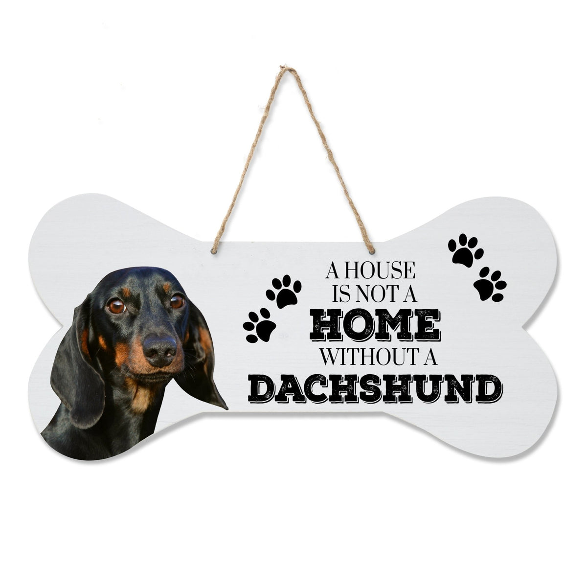 Dog Bone Rope Wall Sign - Dachshund - LifeSong Milestones