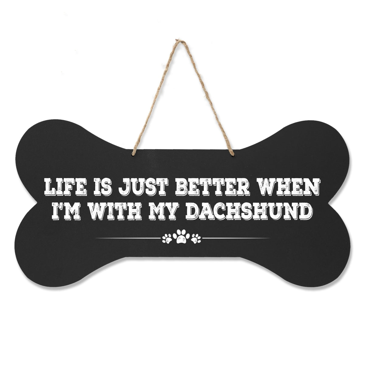Dog Bone Rope Wall Sign - Dachshund - LifeSong Milestones