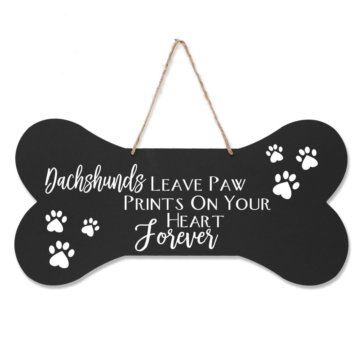 Dog Bone Rope Wall Sign - Dachshund - LifeSong Milestones