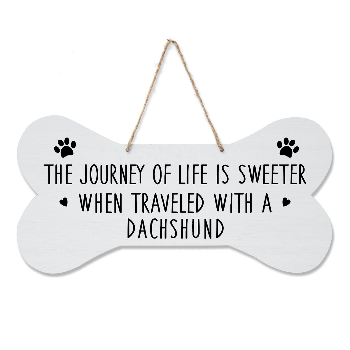 Dog Bone Rope Wall Sign - Dachshund - LifeSong Milestones