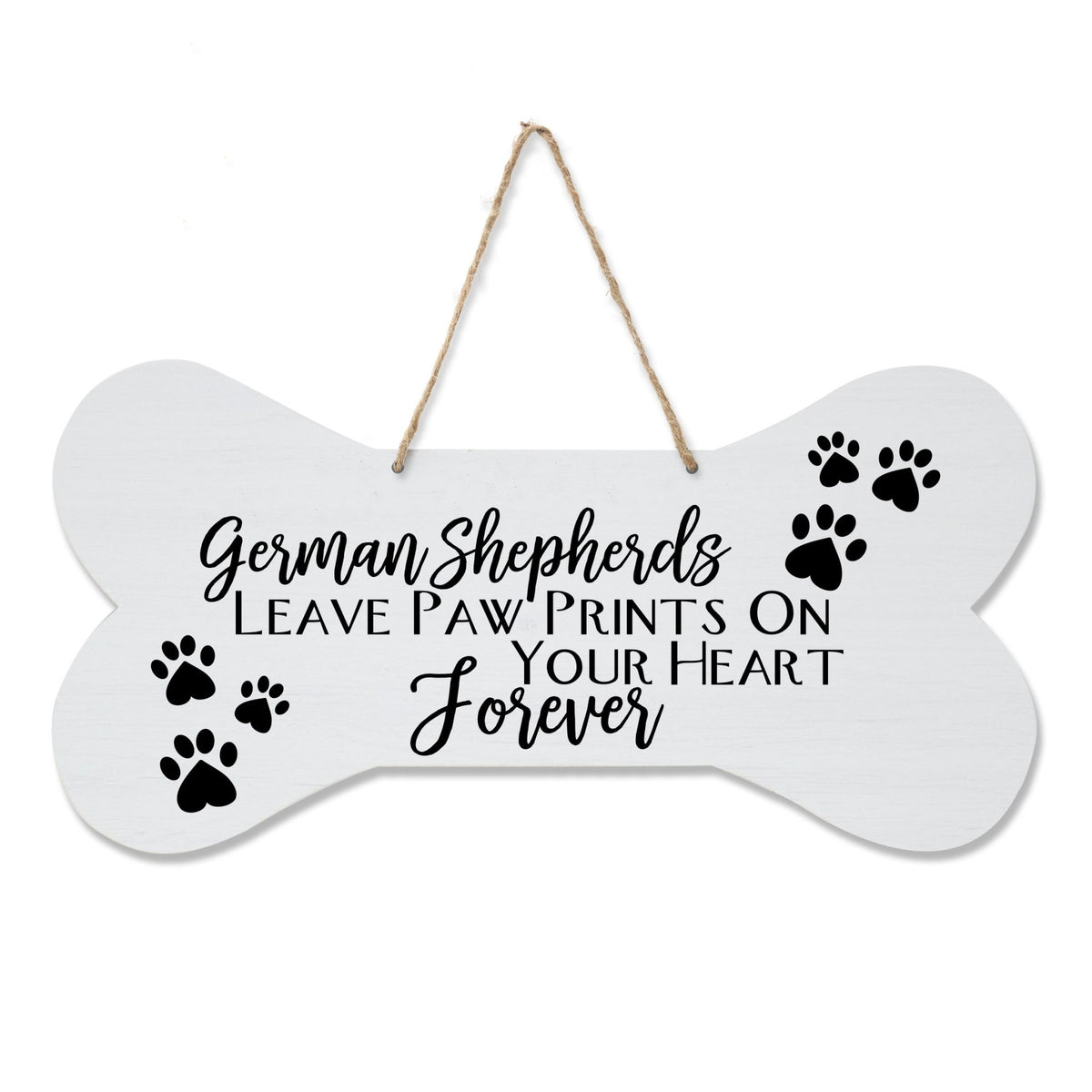 Dog Bone Rope Wall Sign - German Shepherd - LifeSong Milestones