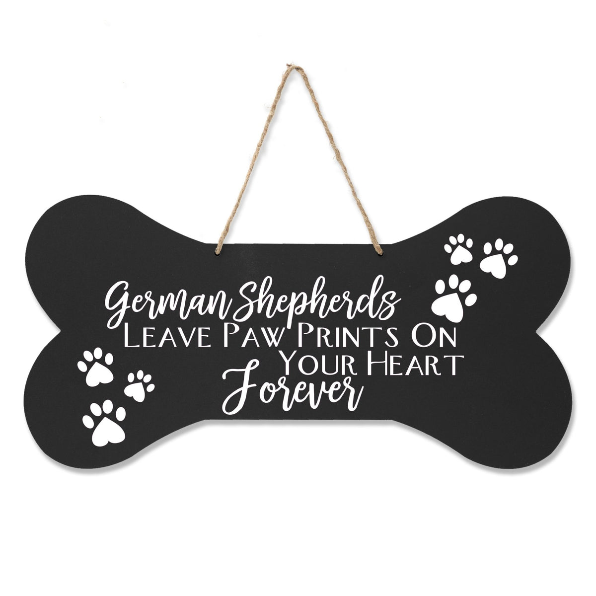 Dog Bone Rope Wall Sign - German Shepherd - LifeSong Milestones