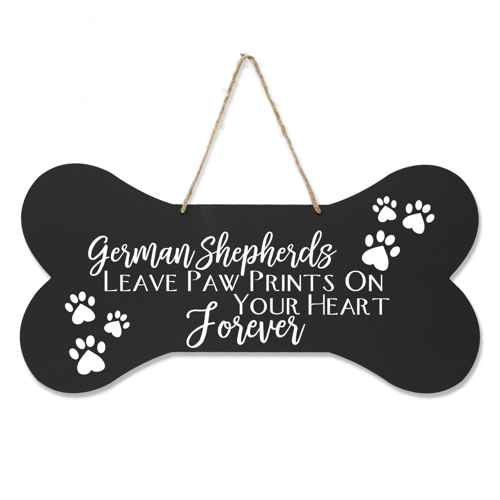 Dog Bone Rope Wall Sign - German Shepherd - LifeSong Milestones