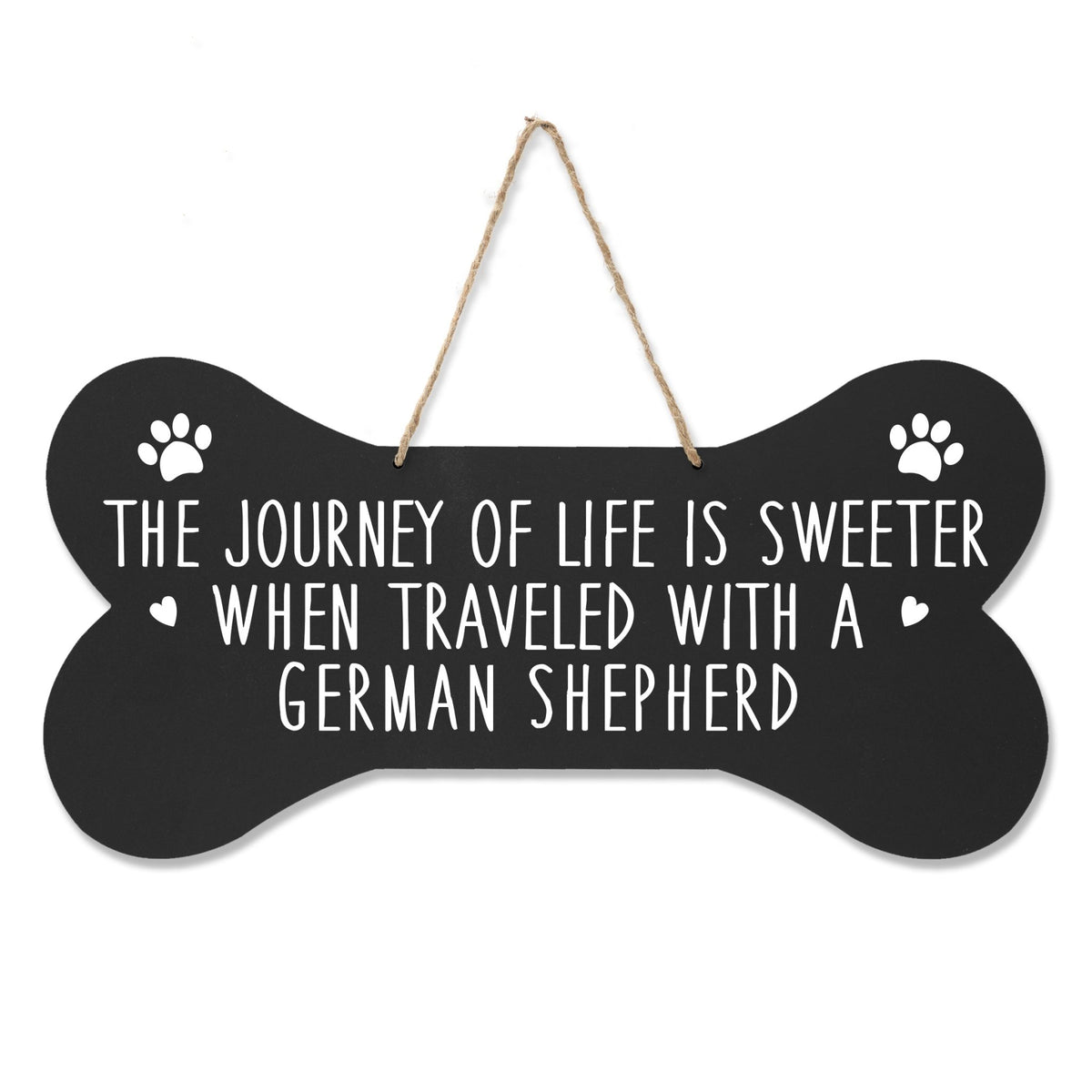 Dog Bone Rope Wall Sign - German Shepherd - LifeSong Milestones