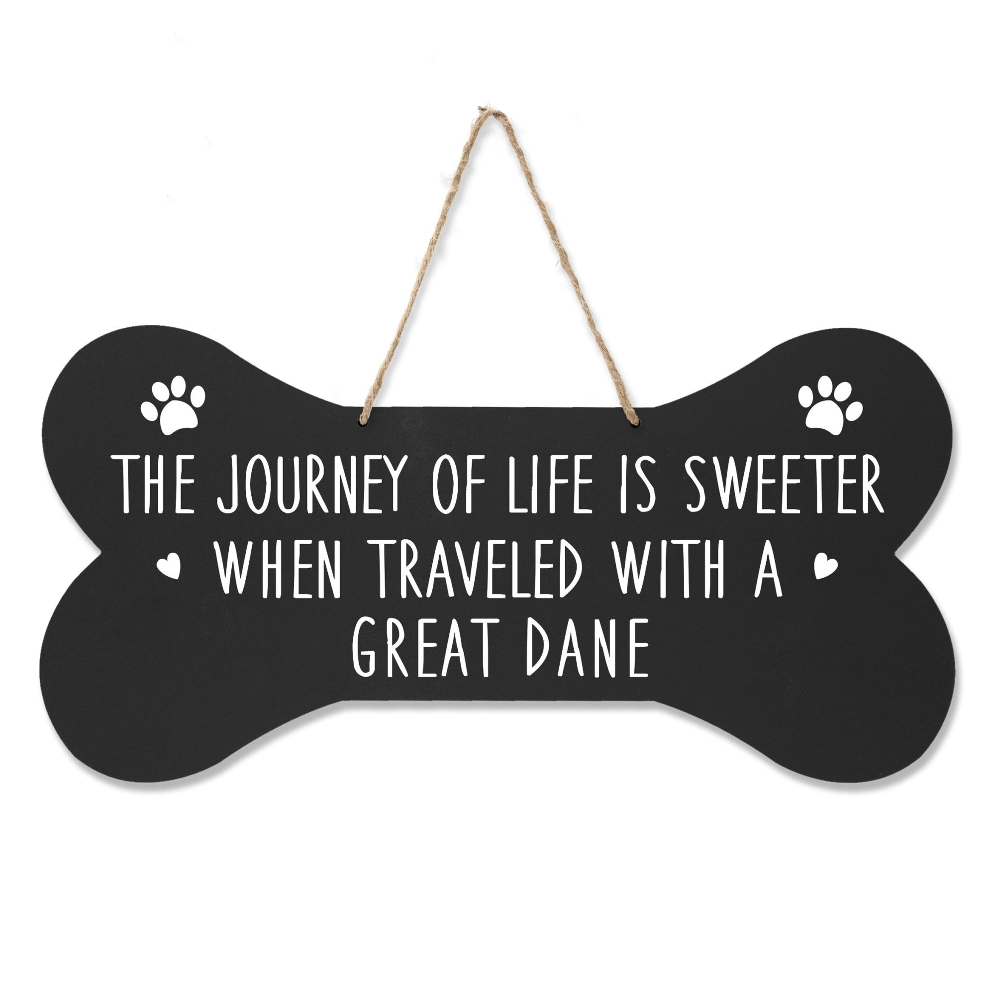 Dog Bone Rope Wall Sign - Great Dane - LifeSong Milestones