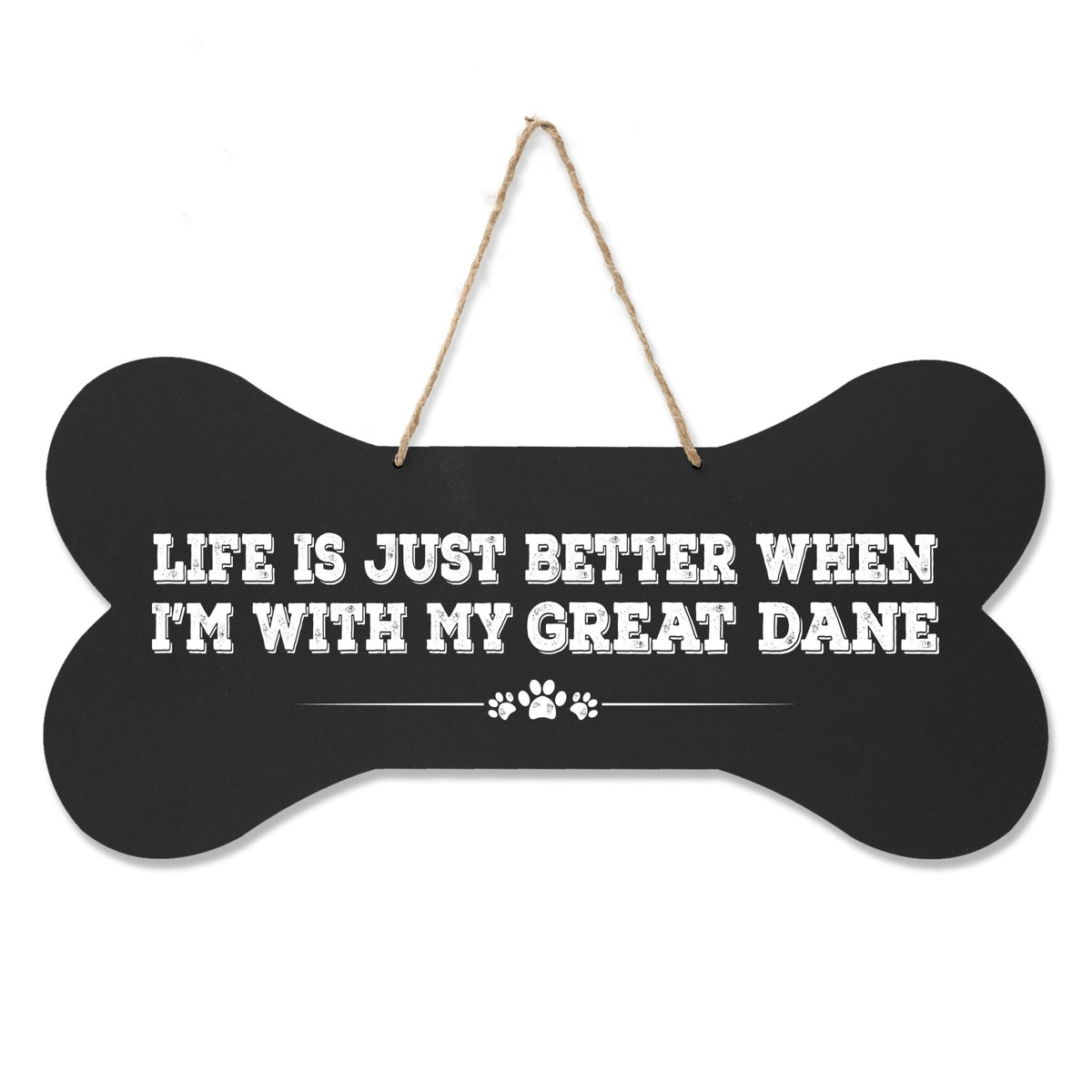 Dog Bone Rope Wall Sign - Great Dane - LifeSong Milestones