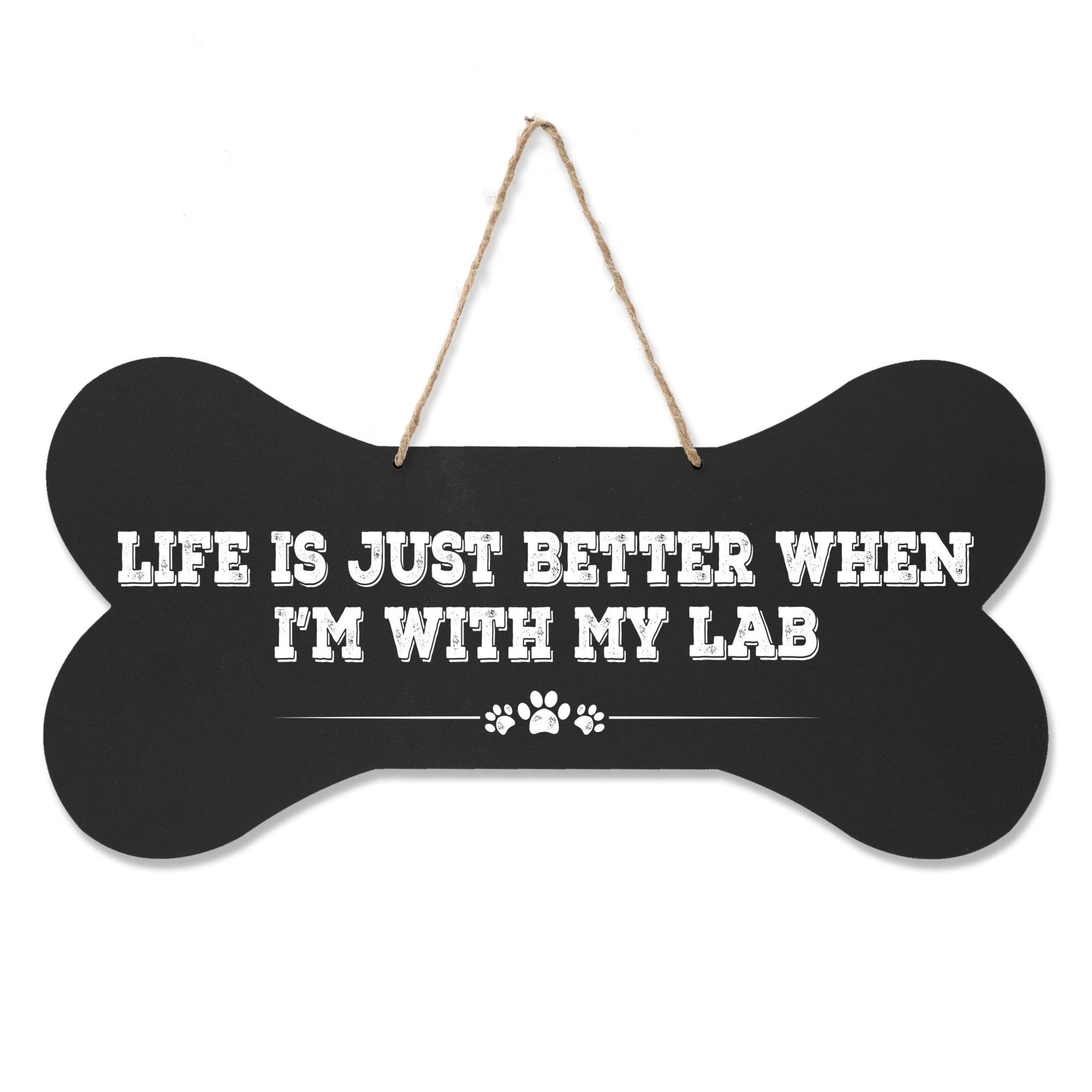 Dog Bone Rope Wall Sign - Lab - LifeSong Milestones