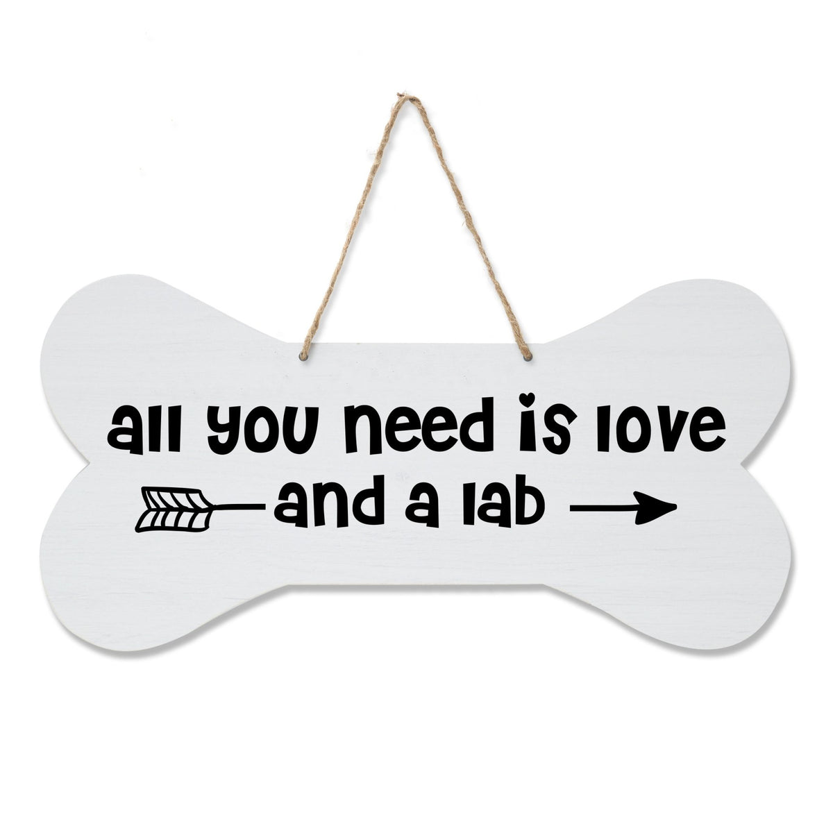 Dog Bone Rope Wall Sign - Lab - LifeSong Milestones