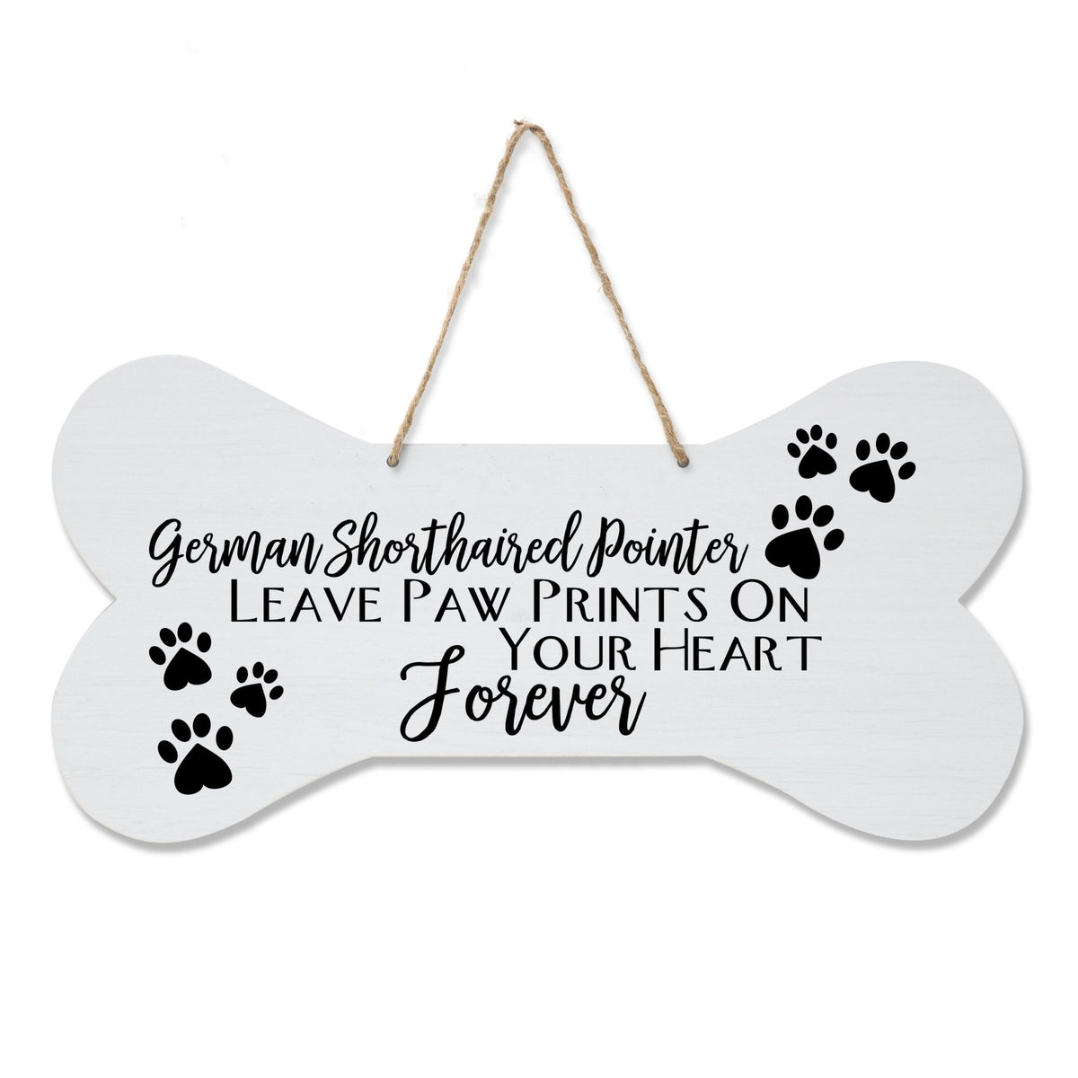 Dog Bone Rope Wall Sign - Short Haired Pointer - LifeSong Milestones