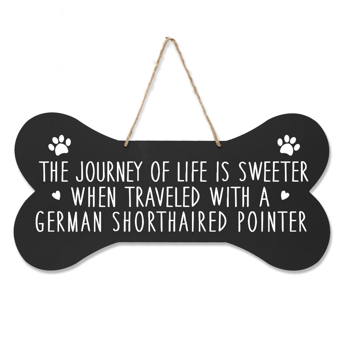 Dog Bone Rope Wall Sign - Short Haired Pointer - LifeSong Milestones