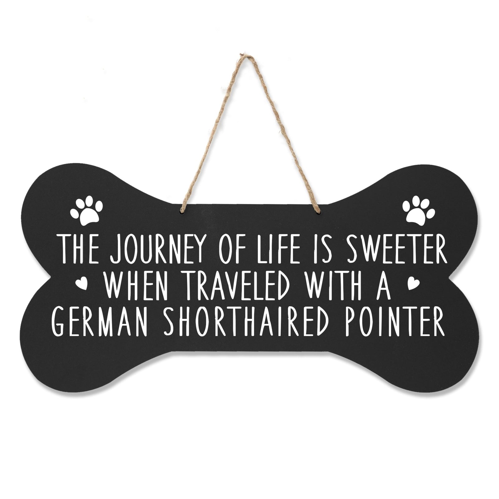 Dog Bone Rope Wall Sign - Short Haired Pointer - LifeSong Milestones