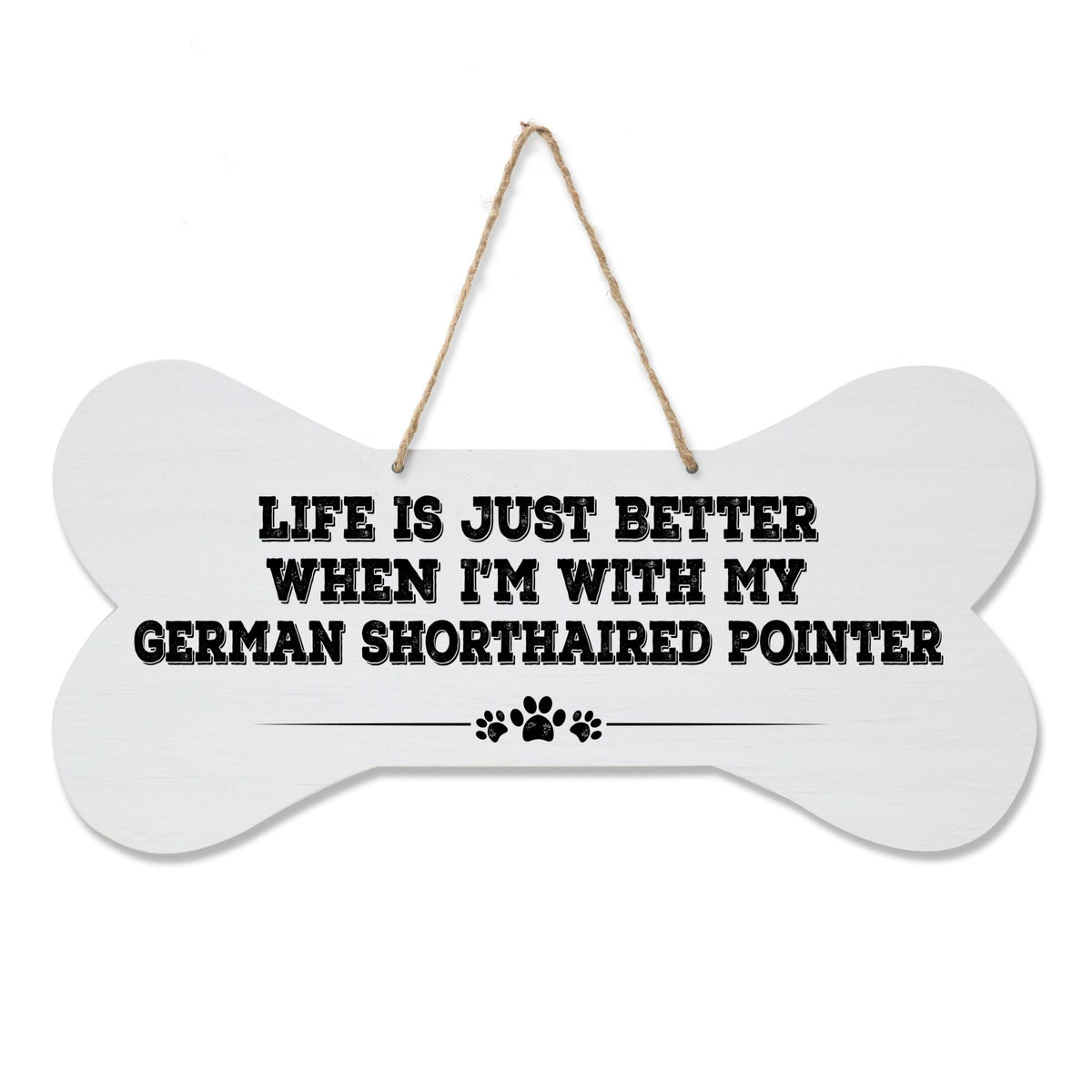 Dog Bone Rope Wall Sign - Short Haired Pointer - LifeSong Milestones