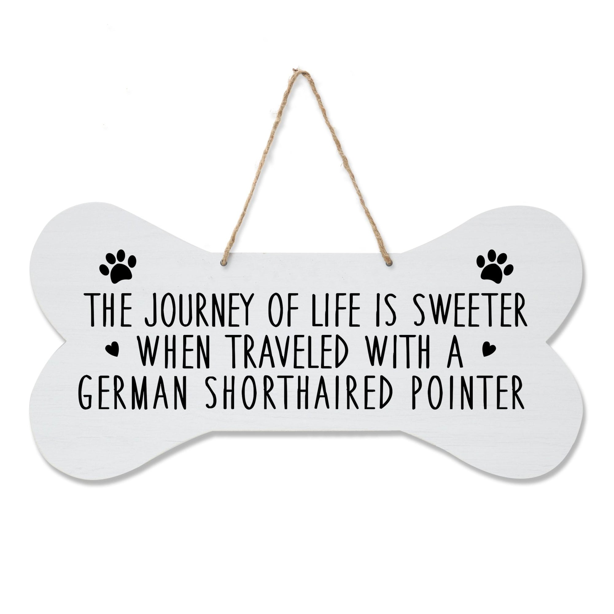 Dog Bone Rope Wall Sign - Short Haired Pointer - LifeSong Milestones