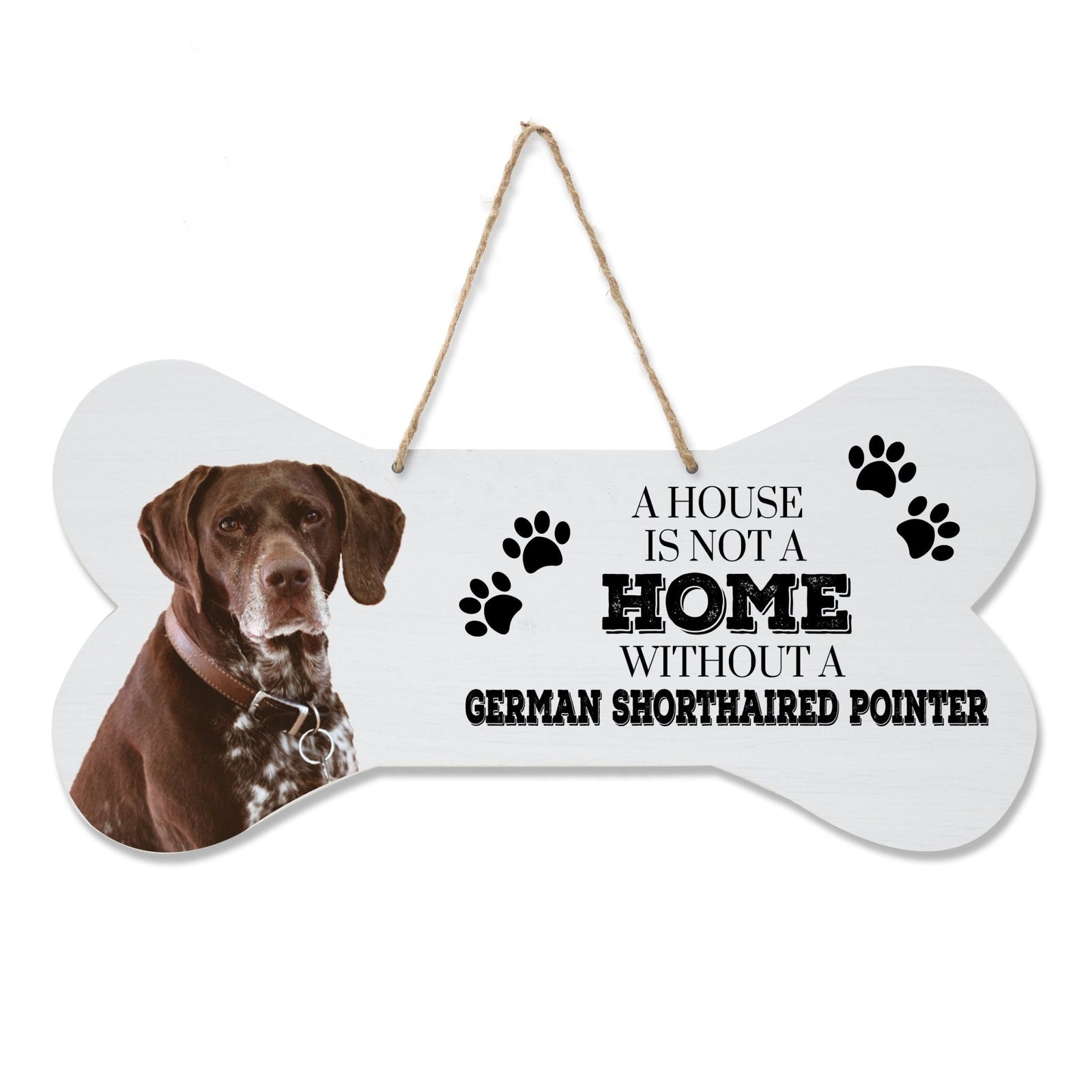 Dog Bone Rope Wall Sign - Short Haired Pointer - LifeSong Milestones
