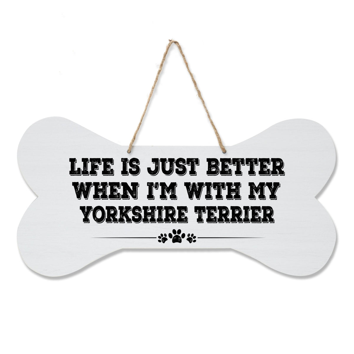 Dog Bone Rope Wall Sign - Terrier - LifeSong Milestones