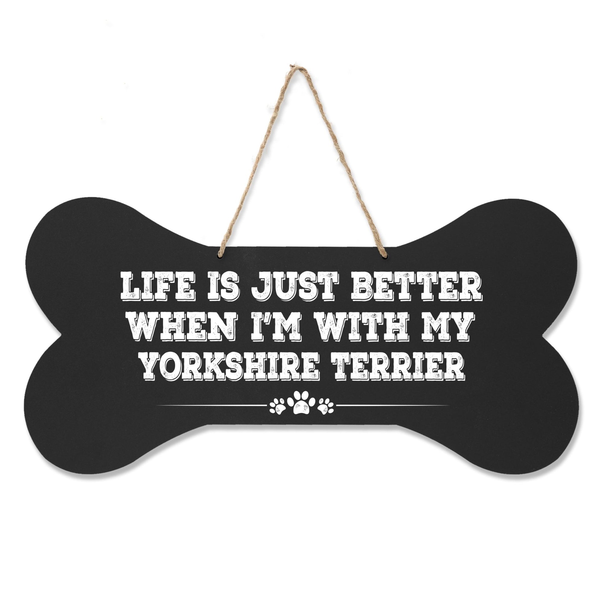 Dog Bone Rope Wall Sign - Terrier - LifeSong Milestones
