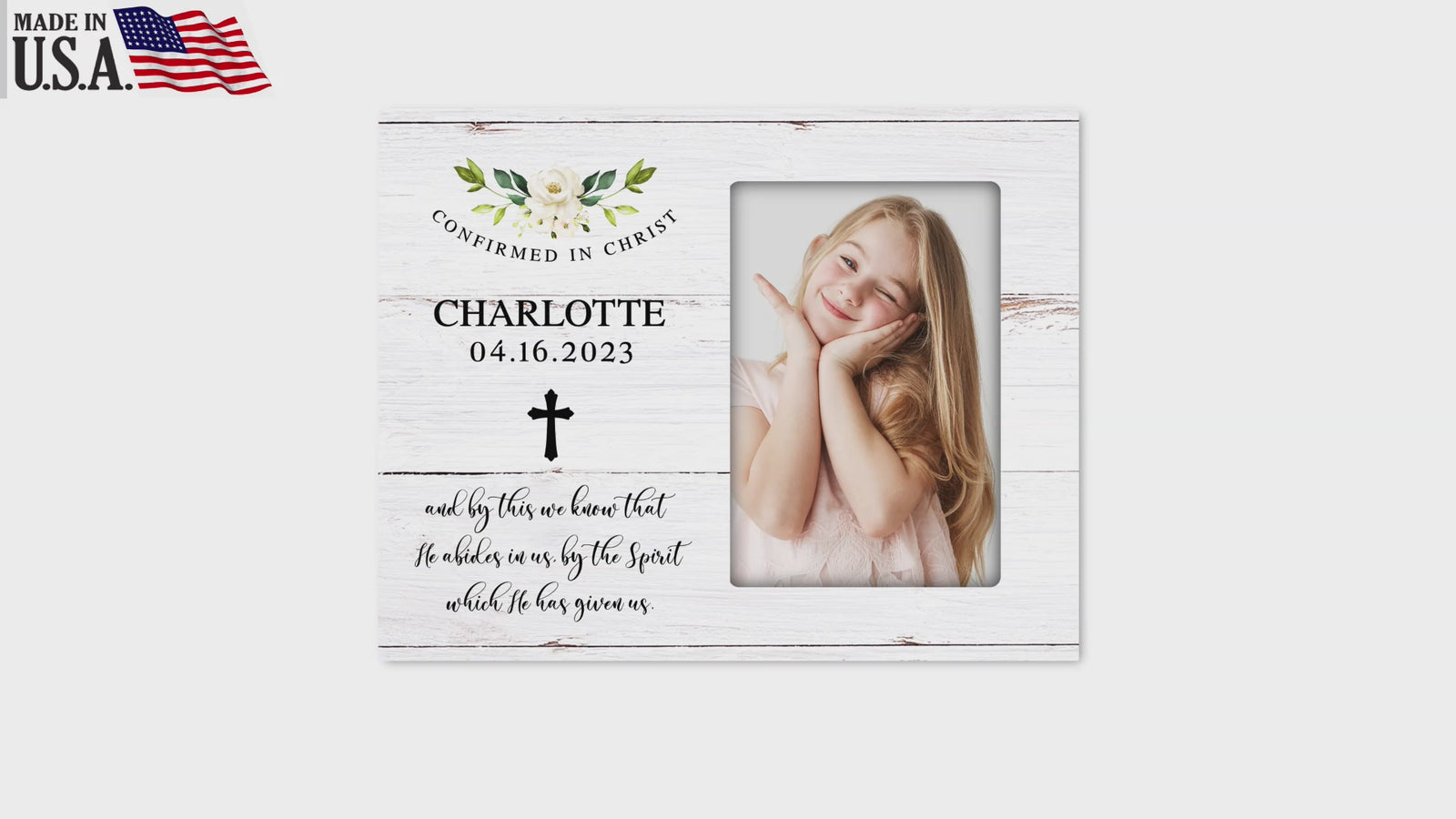 Personalized Confirmation Photo Frame - Trust In The Lord