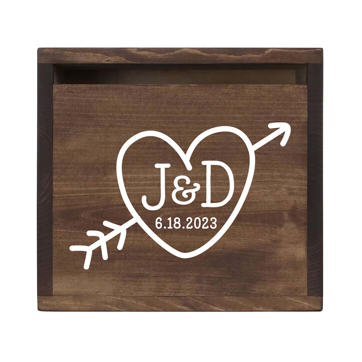 Elegant and Durable Pine Wood Wedding Card Box (Bob & Cathy) - LifeSong Milestones