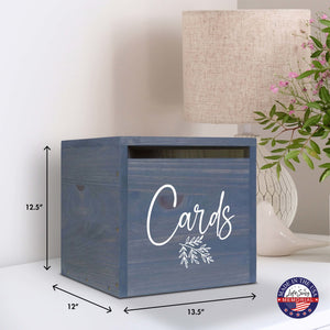 Elegant and Durable Pine Wood Wedding Card Box (CARDS)