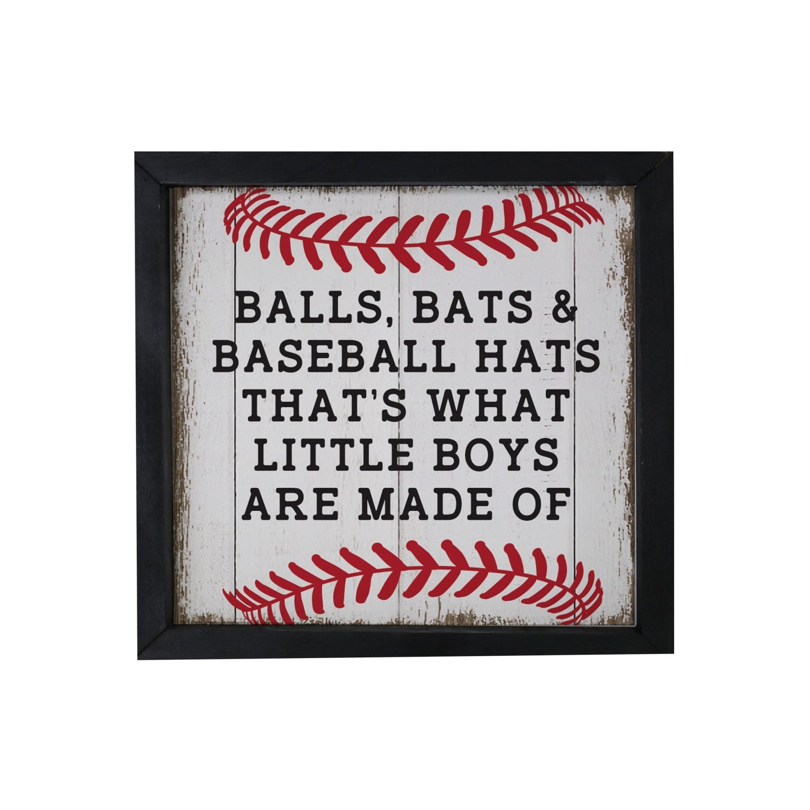 Elegant Baseball Framed Shadow Box Shelf Décor With Inspiring Bible Verses - Balls, Bats, & Baseball Hats - LifeSong Milestones