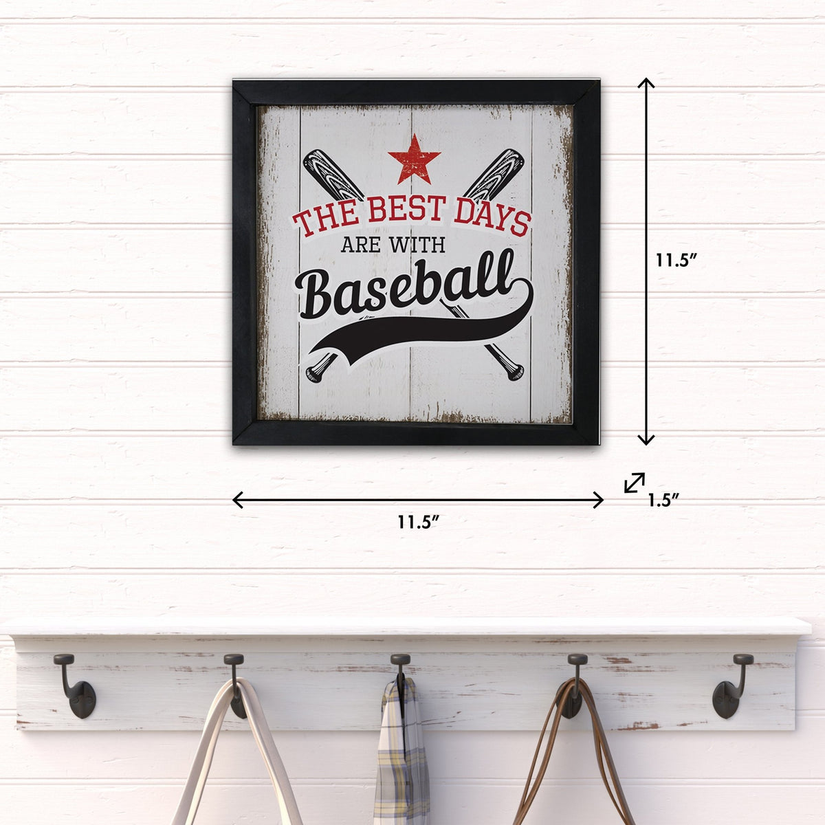 Elegant Baseball Framed Shadow Box Shelf Décor With Inspiring Bible Verses - The Best Days - LifeSong Milestones
