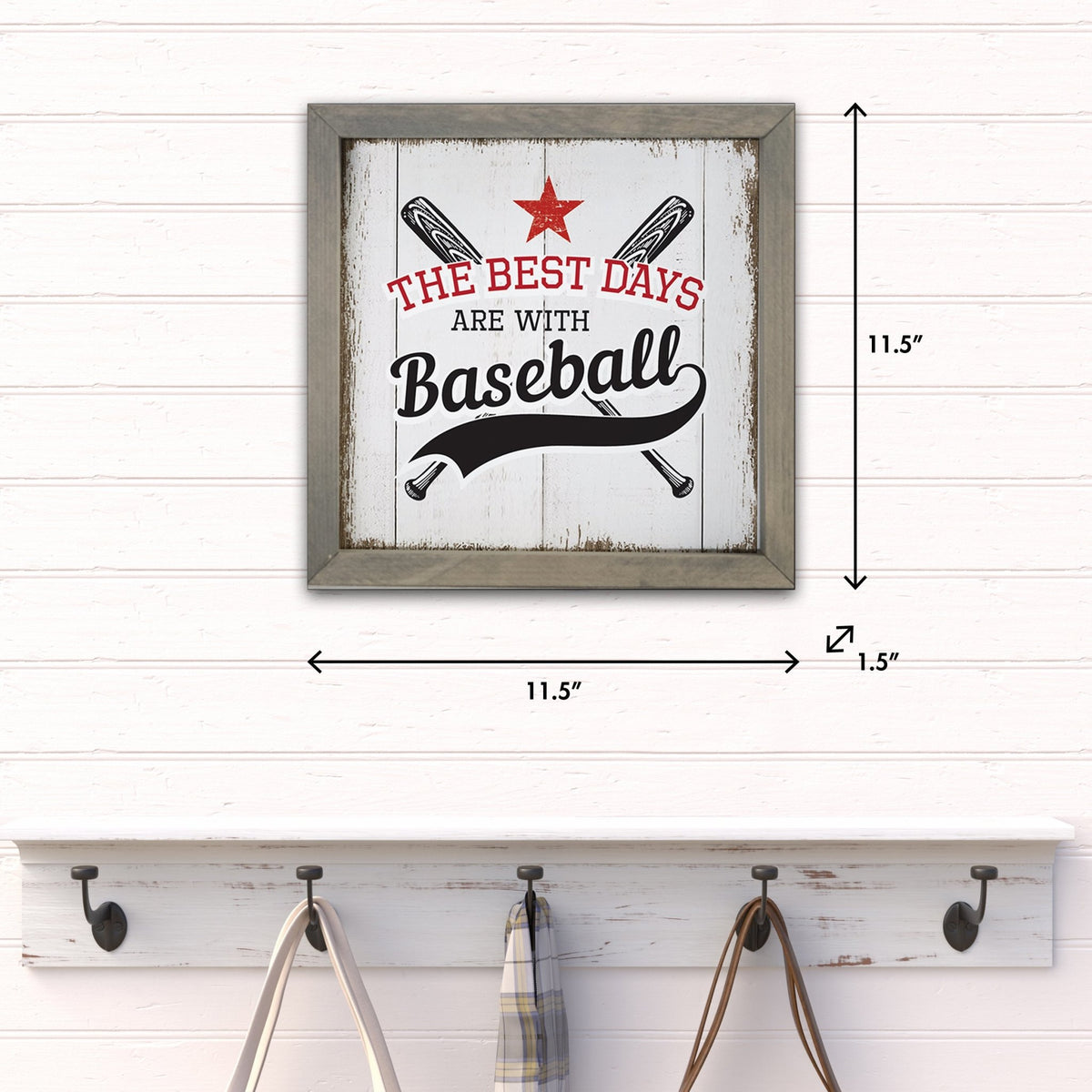 Elegant Baseball Framed Shadow Box Shelf Décor With Inspiring Bible Verses - The Best Days - LifeSong Milestones